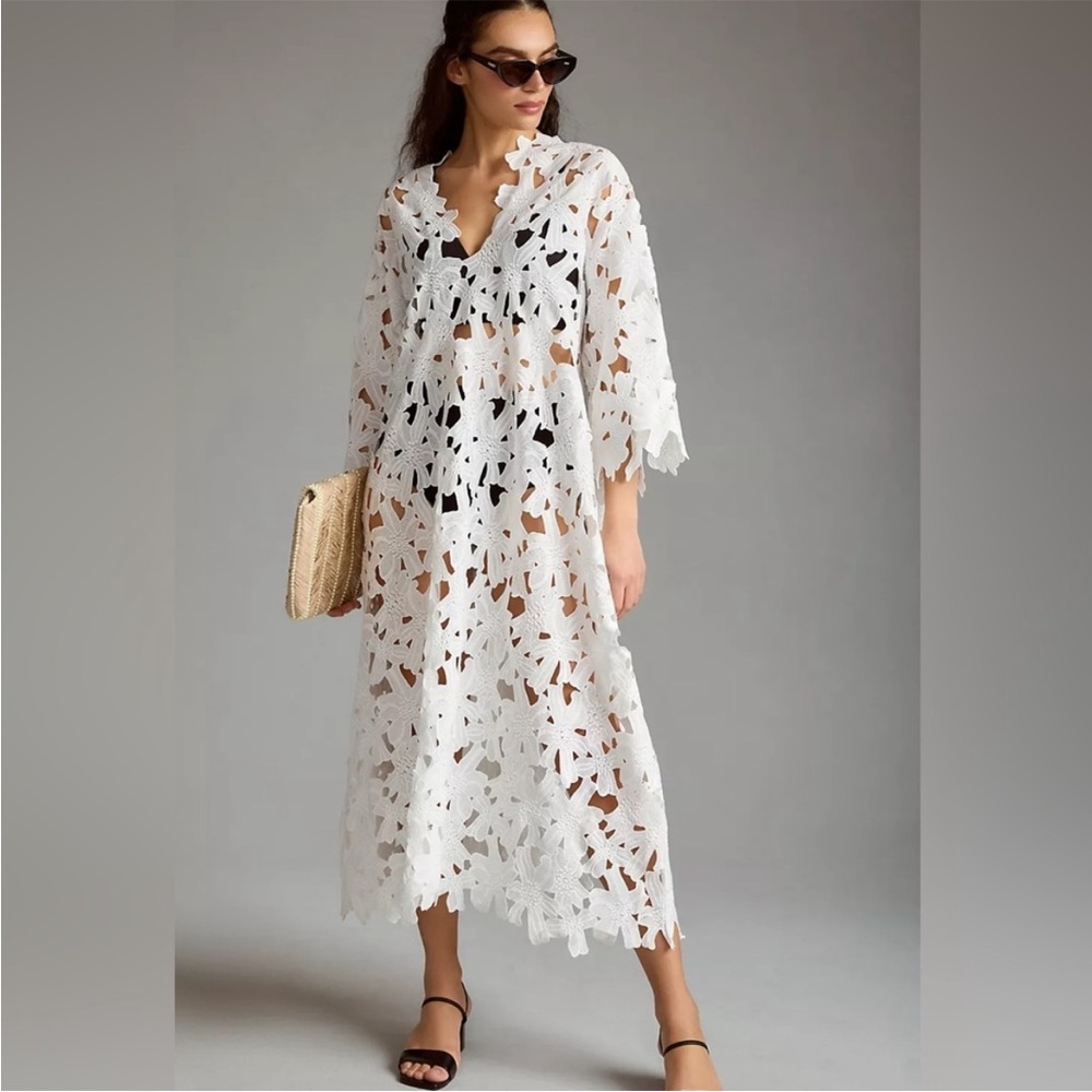 4 Our Dreamers floral lace caftan - Picture 2 of 8